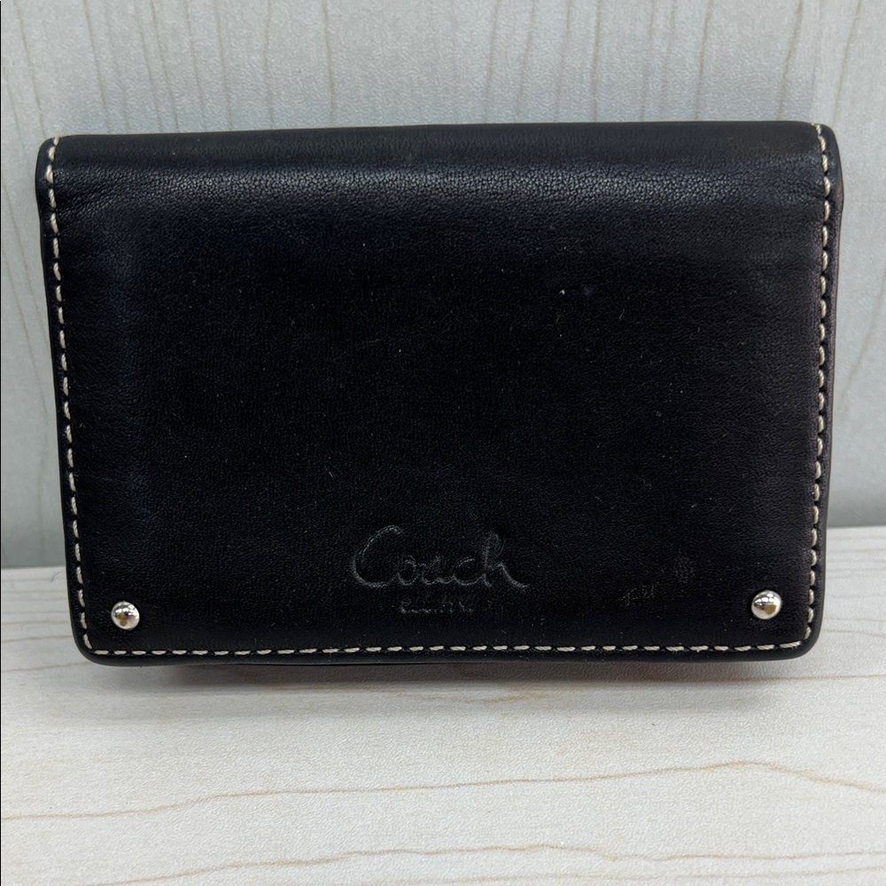 Coach Black Leather Card Holder